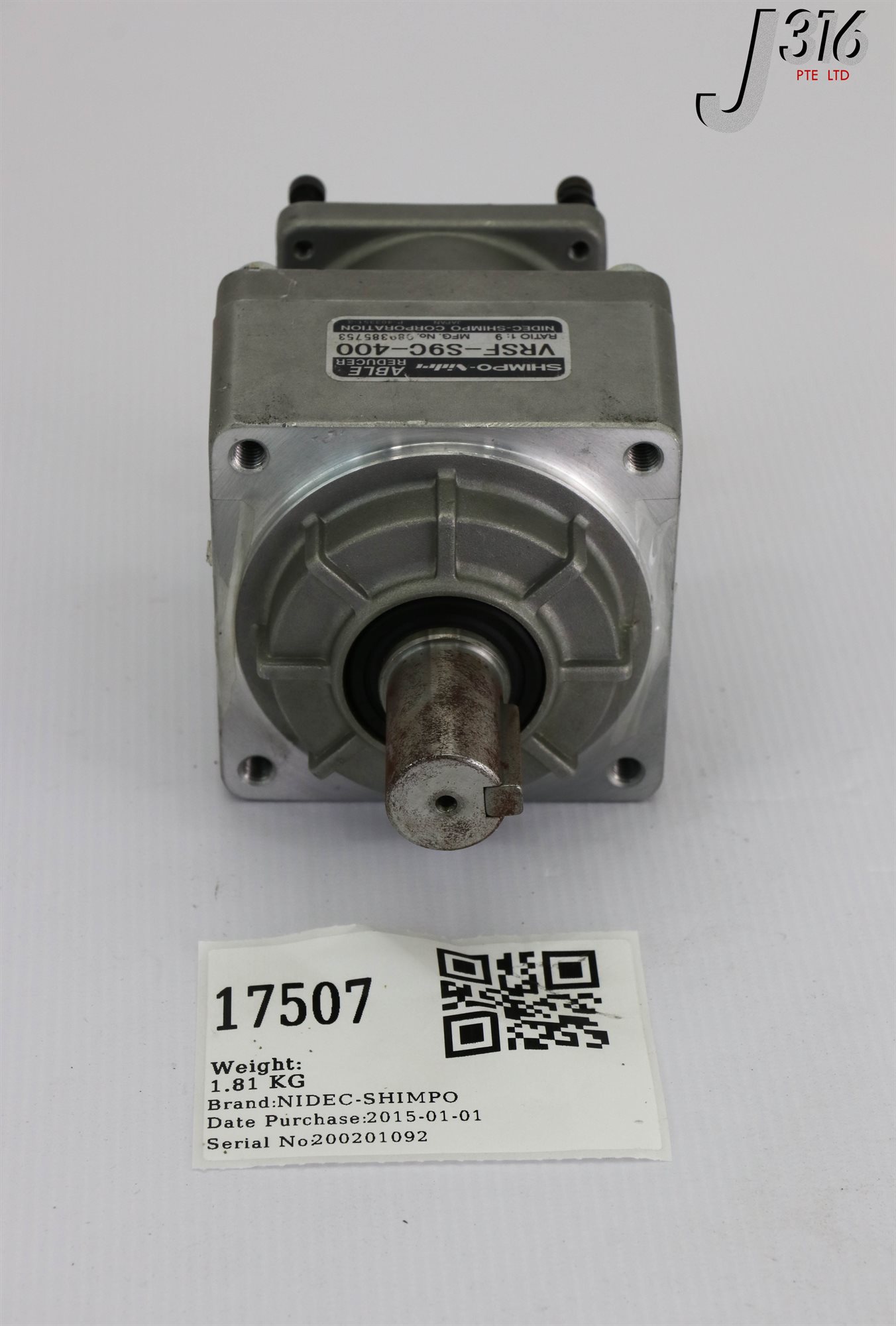 17507 NIDEC-SHIMPO ABLE REDUCER GEARHEAD VRSF-S9C-400 | eBay